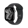 Apple Watch Series 11 GPS 46mm Aluminium Gehäuse Diamantschwarz mit Sport Band Schwarz- M/L