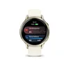 Garmin Venu® 4 - 41 mm Beige/Lunargold mit Schnellwechsel-Silikon-Armband 18 mm Bone