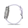 Garmin Venu® 4 - 41 mm Grau/Silber mit Schnellwechsel-Silikon-Armband 18 mm Lavendelblau