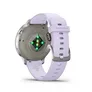 Garmin Venu® 4 - 41 mm Grau/Silber mit Schnellwechsel-Silikon-Armband 18 mm Lavendelblau