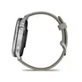 Garmin Venu® 4 - 45 mm Schwarz/Silber mit Schnellwechsel-Silikon-Armband 22 mm Grau