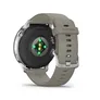 Garmin Venu® 4 - 45 mm Schwarz/Silber mit Schnellwechsel-Silikon-Armband 22 mm Grau