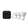 Philips Hue Starter Kit: Hue Bridge Pro + 3 GU10 smarte  LED Spots + Dimmer Switch