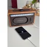Pure Classic Aura tragbarer Bluetooth-Lautsprecher; Hintergrundlicht; braun/walnuss