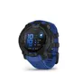 Garmin Instinct® 3 – 45 mm, AMOLED Schwarz mit Silikon-Wechselarmband 22 mm Bolt Blue