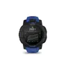 Garmin Instinct® 3 – 45 mm, AMOLED Schwarz mit Silikon-Wechselarmband 22 mm Bolt Blue