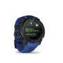 Garmin Instinct® 3 – 45 mm, AMOLED Schwarz mit Silikon-Wechselarmband 22 mm Bolt Blue