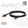 Club 3D CAC-1563 USB-C® auf DisplayPort™ 2.1 DP54 Bidirektional Kabel 8K120Hz 2m