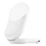 Belkin UltraCharge faltbare magnetische 2-in-1-Ladestation mit Qi2 25W weiß, rund