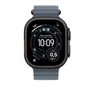 Apple 49mm Maritimblau Ocean Band - Schwarzes Titanium Finish