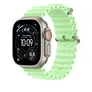 Apple 49mm Neongrün Ocean Band - Natural Titanium Finish