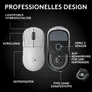 Logitech PRO X SUPERLIGHT 2 SE Weiß Gaming Maus, Kabellose LIGHTSPEED Technologie, Hero 2 Sensor, 44.000 DPI