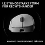 Logitech PRO X SUPERLIGHT 2 DEX Weiß Gaming Maus, Kabellose LIGHTSPEED Technologie, Hero 2 Sensor, 44.000 DPI, 8000Hz, POWERPLAY Unterstützung