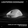 Logitech PRO X SUPERLIGHT 2 DEX Weiß Gaming Maus, Kabellose LIGHTSPEED Technologie, Hero 2 Sensor, 44.000 DPI, 8000Hz, POWERPLAY Unterstützung