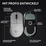 Logitech PRO X SUPERLIGHT 2 DEX Weiß Gaming Maus, Kabellose LIGHTSPEED Technologie, Hero 2 Sensor, 44.000 DPI, 8000Hz, POWERPLAY Unterstützung