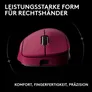 Logitech PRO X SUPERLIGHT 2 DEX Magenta/Rosa Gaming Maus, Kabellose LIGHTSPEED Technologie, Hero 2 Sensor, 44.000 DPI, 8000Hz, POWERPLAY Unterstützung