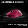 Logitech PRO X SUPERLIGHT 2 DEX Magenta/Rosa Gaming Maus, Kabellose LIGHTSPEED Technologie, Hero 2 Sensor, 44.000 DPI, 8000Hz, POWERPLAY Unterstützung