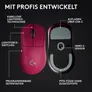 Logitech PRO X SUPERLIGHT 2 DEX Magenta/Rosa Gaming Maus, Kabellose LIGHTSPEED Technologie, Hero 2 Sensor, 44.000 DPI, 8000Hz, POWERPLAY Unterstützung