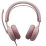 Logitech Zone Wired 2 for Business Rosé, Kabelgebundenes USB-Headset mit adaptiver Hybrid-ANC, Mikrofon mit Geräuschunterdrückung, Microsoft Teams zertifiziert