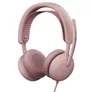 Logitech Zone Wired 2 for Business Rosé, Kabelgebundenes USB-Headset mit adaptiver Hybrid-ANC, Mikrofon mit Geräuschunterdrückung, Microsoft Teams zertifiziert