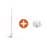 Philips Hue White & Color Ambiance Gradient Signe Stehleuchte weiß + Smart Plug