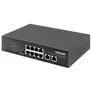 Intellinet 8-Port Gigabit Ethernet PoE+ Switch mit 2 RJ45 Gigabit Uplink-Ports