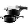 Silit Silargan® Sicomatic t-Plus Schnellkochtopf-Set 22 cm 4,5/3,0 l Black