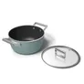 Smeg Schmortopf mit Glasdeckel 50's Style 24 cm 2 Griffe Emerald Green