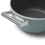 Smeg Schmortopf mit Glasdeckel 50's Style 24 cm 2 Griffe Emerald Green