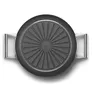 Smeg Schmorpfanne mit Glasdeckel 50's Style 28 cm 2 Griffe Schwarz