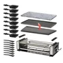 Unold 48760 Raclette Delice Basic 1.200 Watt schwarz/silber Naturstein