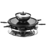 Unold 48726 Raclette Multi 4 in 1 Fondue Grill 1.300 Watt schwarz/silber Naturstein
