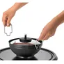 Unold 48726 Raclette Multi 4 in 1 Fondue Grill 1.300 Watt schwarz/silber Naturstein