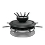 Unold 48726 Raclette Multi 4 in 1 Fondue Grill 1.300 Watt schwarz/silber Naturstein