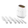 Smeg Messerblock Set 50's Style 6 tlg. Weiß