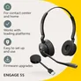 Jabra Engage 55 SE Kabelloses Stereo-Headset, Microsoft Teams, Link400c USB-C Empfänger, ohne Ladestation
