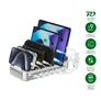 4smarts Ladestation Team 100W 5C/1A inkl. 6 Kabel, silber