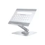 Conceptronic DONN27G Laptop-Ständer mit 7-in-1-Dockingstation 360 Grad drehbare Basis faltbar höhenverstellbar