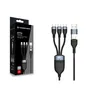 Conceptronic ETTA06B15C 3-in-1 USB-C-Datenkabel, 1,5 m, 100 W Schnellladung, USB 2.0, 5 A, mit E-Mark-Chip