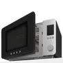 SMEG MOC02BLMEU Kombi-Tisch-Mikrowelle + Heißluft/Grill Schwarz-Matt-Aluminium 900 W