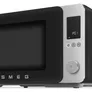 SMEG MOC02BLMEU Kombi-Tisch-Mikrowelle + Heißluft/Grill Schwarz-Matt-Aluminium 900 W