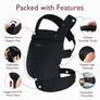 Momcozy leichte Babytrage, Schwarz, für Kinder von 3-20kg