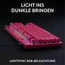 Logitech PRO X TKL RAPID Pink/Magenta, Kabelgebundene Gaming-Tastatur, Magnetische Analog-Switches, Rapid-Trigger, LIGHTSYNC RGB-Beleuchtung, KEYCONTROL, 1 ms Melderate