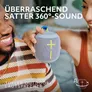 Ultimate Ears WONDERBOOM 4 Grau, Kompakter Bluetooth Lautsprecher (A2DP), 360- Grad- Klang, PartyUp Funktion, IP67- zertifizierte