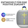 Ultimate Ears WONDERBOOM 4 Grau, Kompakter Bluetooth Lautsprecher (A2DP), 360- Grad- Klang, PartyUp Funktion, IP67- zertifizierte
