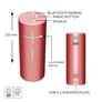 Ultimate Ears MEGABOOM 4 Erdbeere/Rot, Bluetooth Lautsprecher (A2DP), 360- Grad- Klang, PartyUp Funktion, IP67- zertifizierte