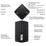 Ultimate Ears HYPERBOOM Schwarz, Bluetooth Lautsprecher (A2DP), PartyUp Funktion, One-Touch-Musiksteuerung, Adaptiver EQ
