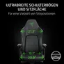 Razer ISKUR V2 NewGen Schwarz Gaming-Stuhl mit atmungsaktivem Komfort, Razer HyperFlex™ Lordosenstütze