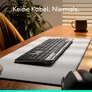 Logitech Signature Slim Solar+ K980 Grafit - Kabellose Tastatur, Bluetooth, Logi LightCharge-Technologie, Smart Actions, Unterstützt Logi Options+