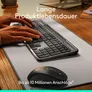 Logitech Signature Slim Solar+ K980 Grafit - Kabellose Tastatur, Bluetooth, Logi LightCharge-Technologie, Smart Actions, Unterstützt Logi Options+